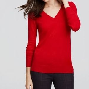 Ann Taylor 100% Cashmere V Neck Sweater